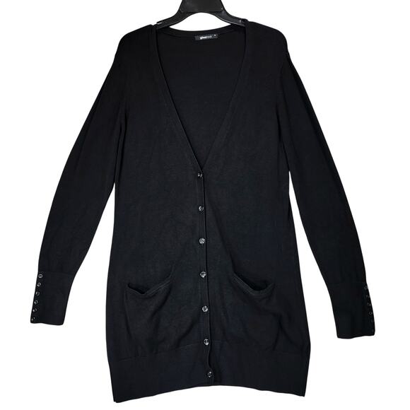Gina Tricot Sweaters - Gina Tricot Cardigan Sweater size XL Womens Black Long Lagenlook Button Up READ